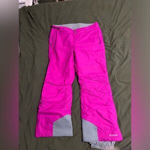 Hot pink snow pants from Columbia